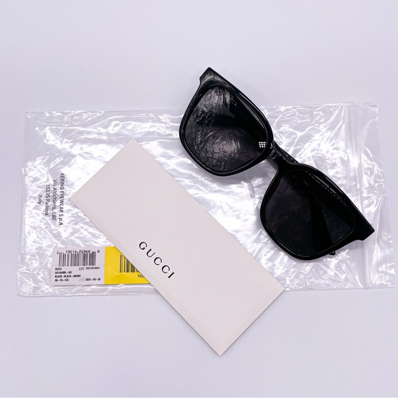NEW GUCCI GG1346SK 001 UNISEX SUNGLASSES GUCCI BLACK - Picture 10 of 11